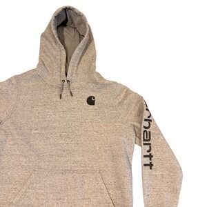 Carhartt Grey Salt and Pepper Relaxed Fit Sleeve Logo Hoodie XL 16-18 102791 E07